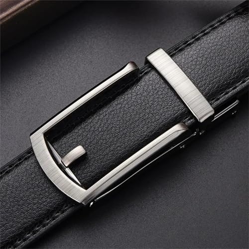 Mnjyihy Men's Business Genuine Leather Belts Jeans Automatic Adjustable Alloy Buckle Waist Straps Belts3