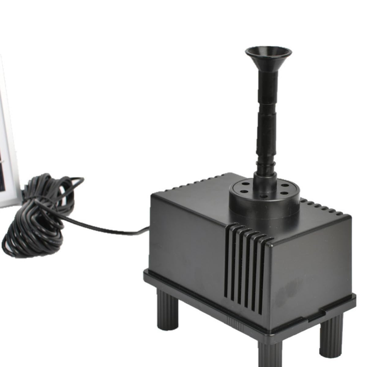 jojofuny Pompa Solare per Fontana 220l/h Resistente al Calore e Sommersa in Plastica per Acquari e Bonsai, per Laghetti e Decorazioni da Giardino