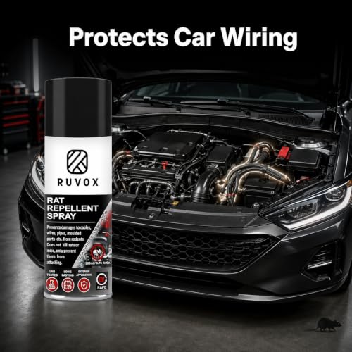 Image of Rat Repellent Spray for Cars & Bikes 200ml | Non-Toxic Anti Rat Spray for Car Wire Protection | Prevents Rat Damage to Wiring & Outdoor Utilities | Long Lasting 6-8 Weeks Protection | Highly Effective Formula