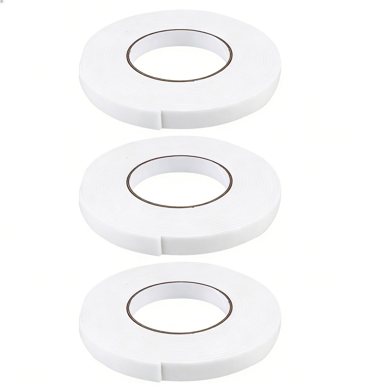 8 Roll White PE Double Sided Foam Tape for Home Office