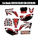 Kits gráficos Pegatinas Calcomanías de Fondo for Honda CRF 250 CRF250R 2005-2009 CRF 450 CRF450R 2006 2007 2008 Motocicleta Completa Pegamento Kit gráfico (Color : Multi)