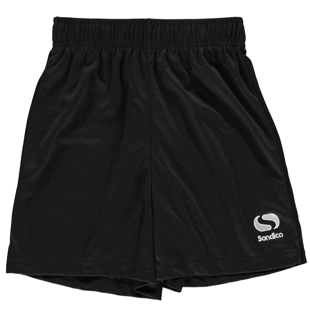 Sondico Junior Boys Lightweight Core Football Shorts Pants Bottoms (13 Yrs, Black)