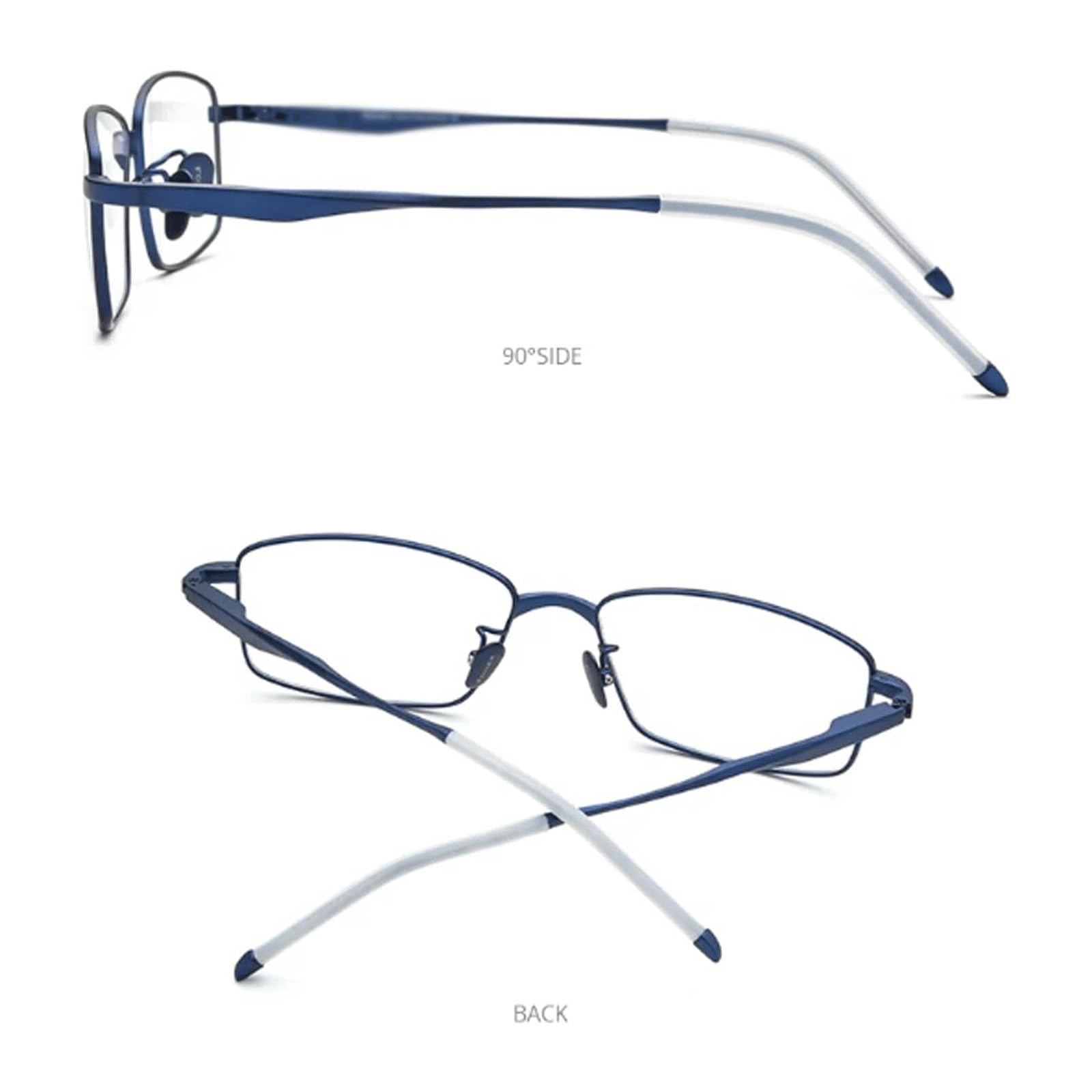Fake Brille Retro-Brillenfassungen, Brillenfassungen aus reinem Titan, kreative quadratische Brillenfassungen, reduzieren Ermüdung der Augen, Brillen, Angenehm zu tragen