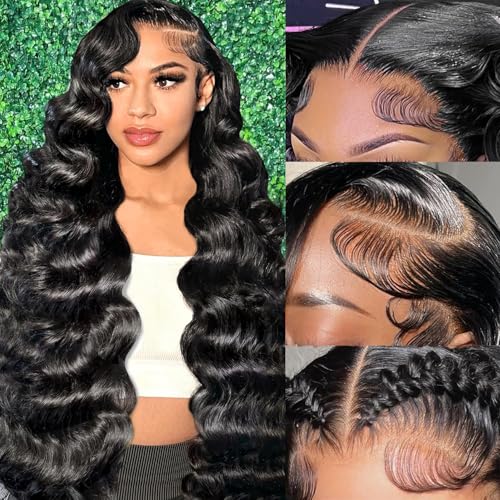 Tasumla 13x6 Body Wave Lace Front Wigs Human Hair 26