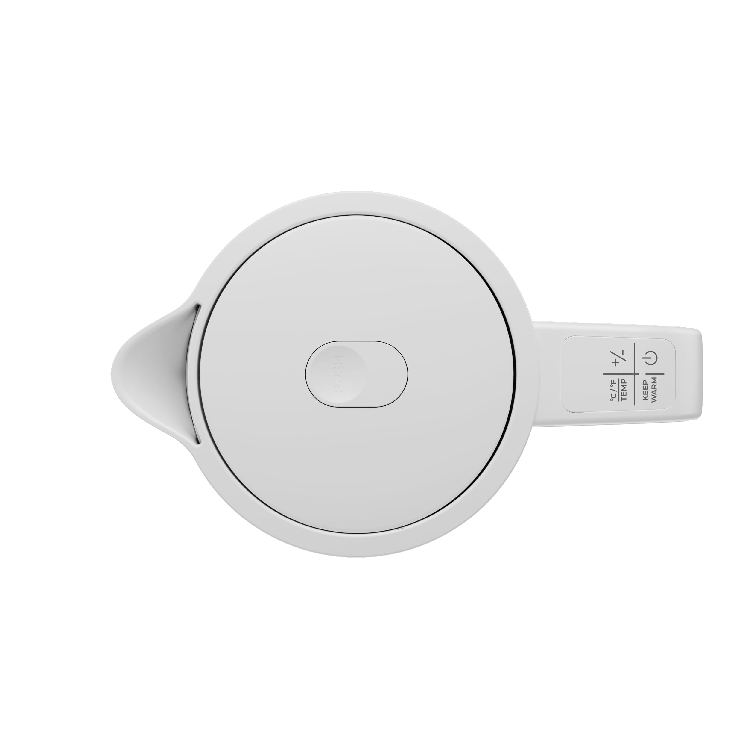 AENO EK5 - Bollitore elettrico da 1,7 l, 1850-2200 W, temperatura regolabile 40-100 °C, mantiene al caldo 30 minuti, ciotola in vetro, controller Strix, bianco