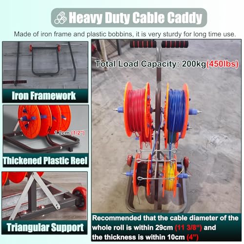 Distribuidor de cables multifuncional para mangueras y bobinas de baja tensión 6