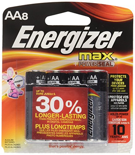 Energizer Max Alkaline Batteries, 8-Pack #E91BP-8/E91BP8-F2