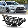 ACANII - For [Non-Projector Style] 2019-2021 Toyota RAV4 w/Chrome Bezel LED Headlight Headlamp Assembly - Passenger Side