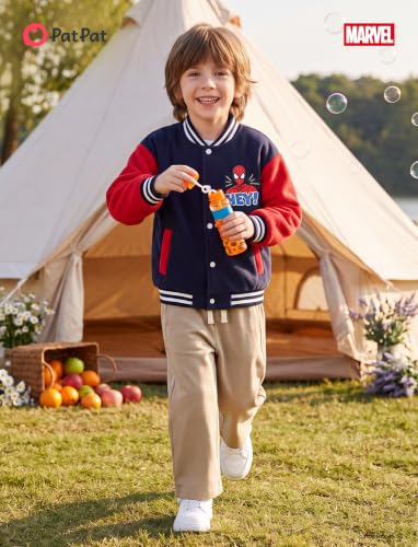 Image of Disney Kids Fleece Bomber Jacket, Varsity Outerwear with Pockets, 2-10Y