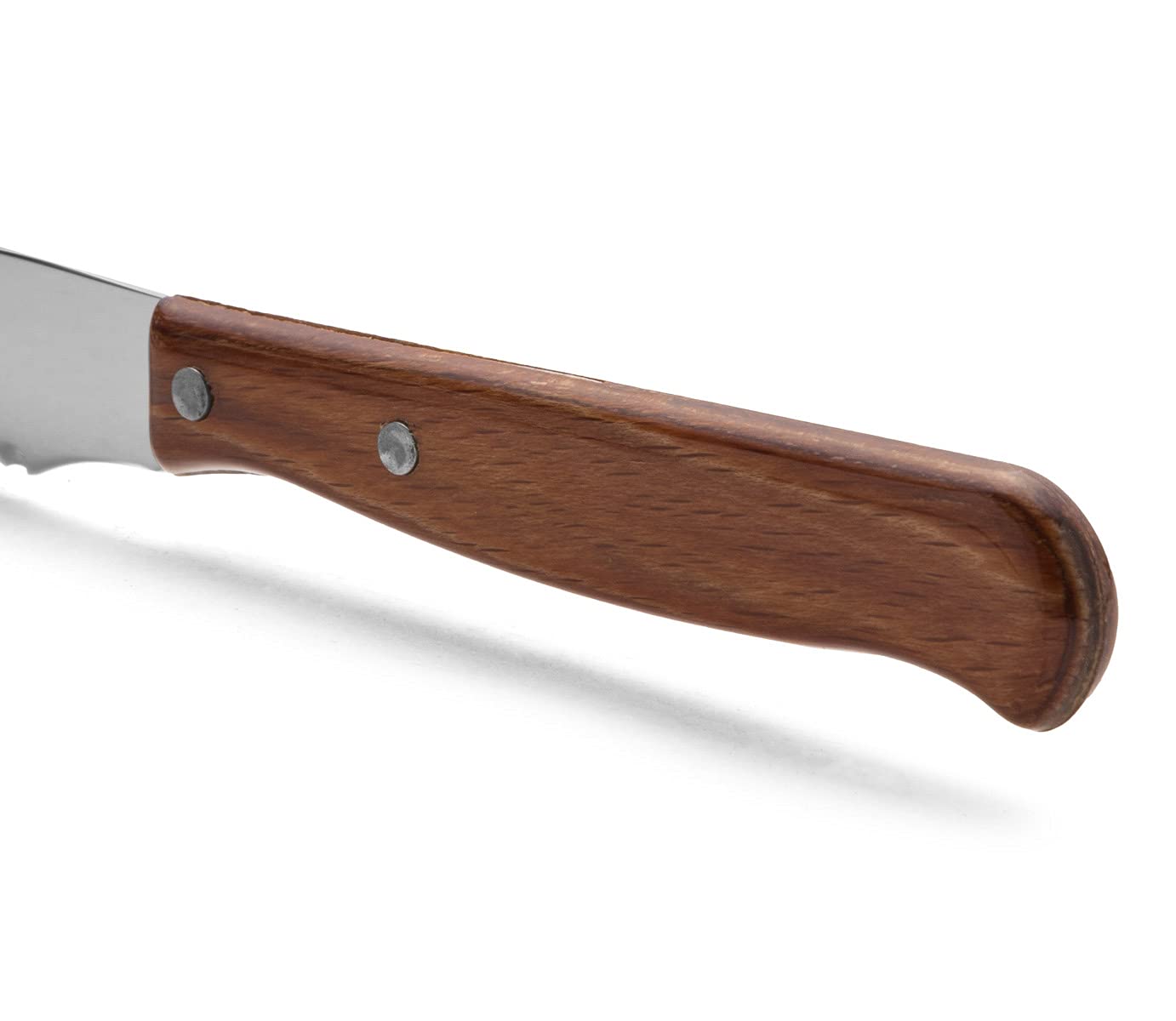Arcos Serie Latina - Cuchillo para mantequilla - Hoja Acero Inoxidable Nitrum 4 pulgadas - Mango madera laminada marrón - Apto para lavavajillas 7 pulgadas