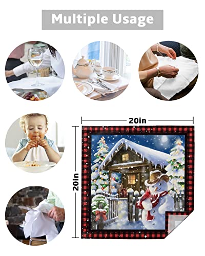 Servilletas de tela Navidad 20x20 pulg pack 4 miniatura 5