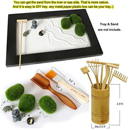 Mini-Zen-Garden-Rake-Tool-Tabletop-Meditation-Rock-Sand-Garden-Kits-with-Moss-Rakes-Brusher-Spoon-Figurines-Holder