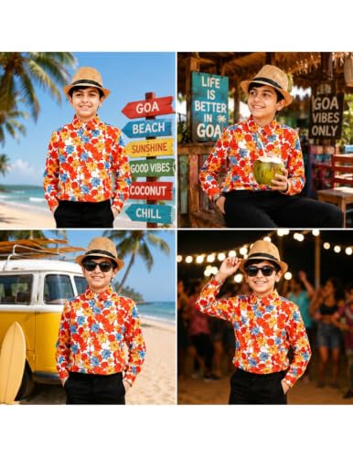 Image of BookMyCostume Goa Boy With Hat Indian State Kids Fancy Dress Costume for Boys and Men 10-12 years