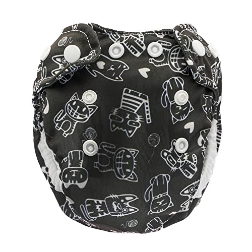 Doodush - V2.0 Überhose (Prefolds) - Retro Cats (Katzen) Größe Newborn (2-7 kg) Cover