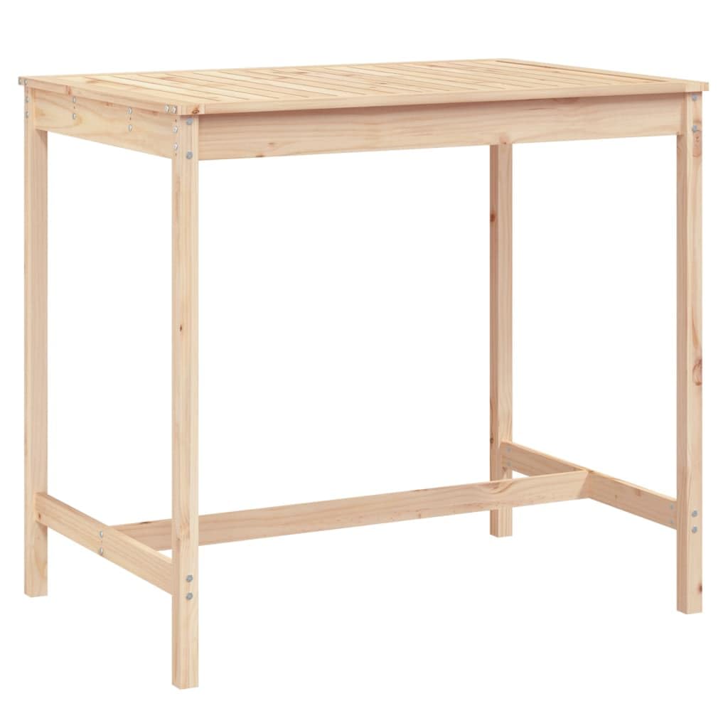 Klasyczny stół ogrodowy z litego drewna sosnowego, 121 x 82 x 75 cm, stabilna drewniana rama i wytrzymały blat stołu na taras, balkon i do ogrodu, łącznie z instrukcją montażu