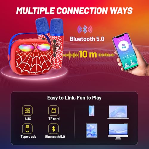 image for Innofans Mini Karaoke Machine for Kids Ages 3-12: Portable Bluetooth S