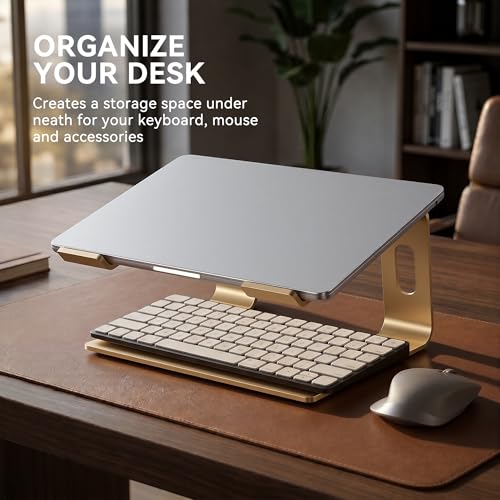 SOUNDANCE Aluminum Laptop Stand – Fixed 6-Inch Riser for Eye-Level Posture — view 4