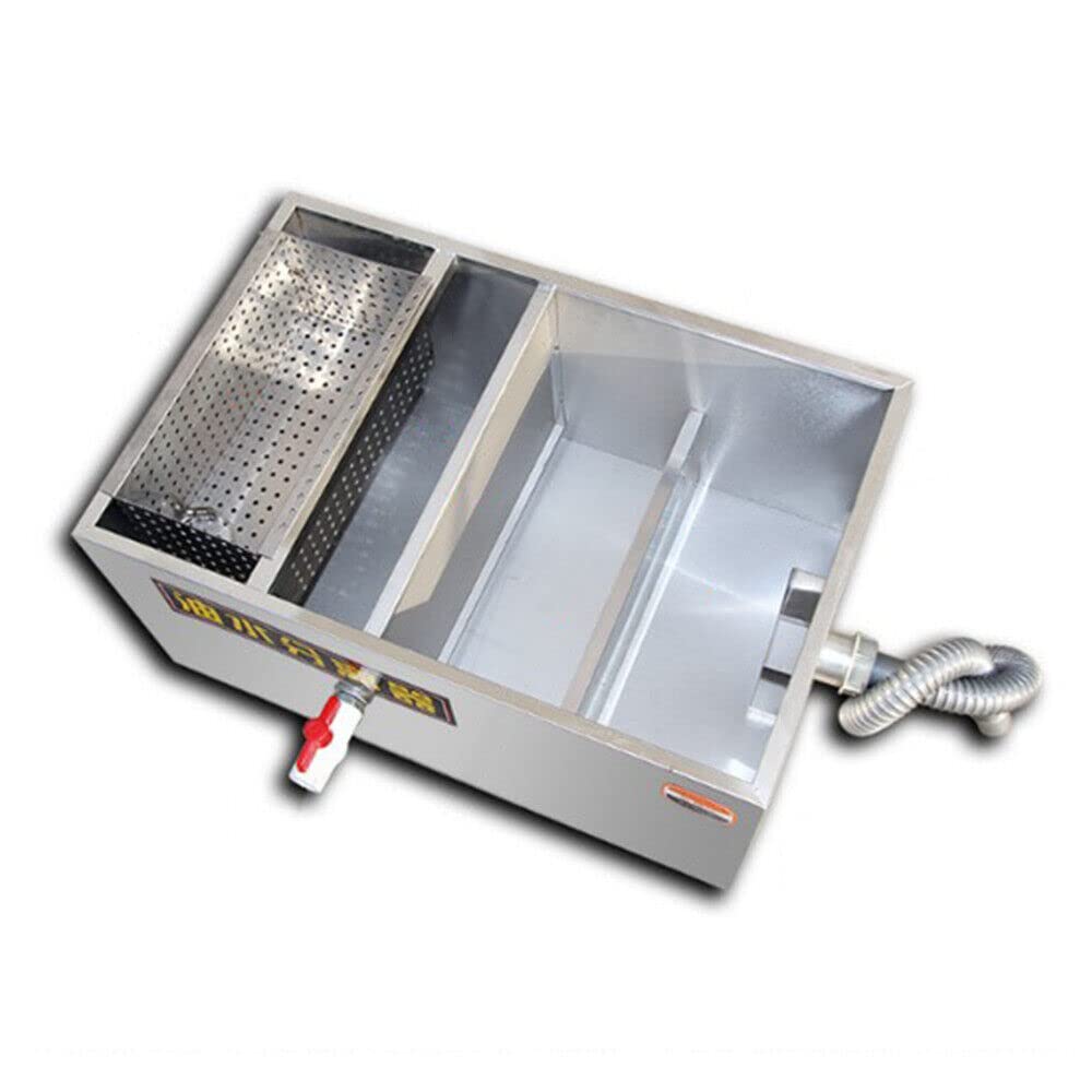 Separatore di grasso, in acciaio inox, per ristorante, cucina, fognature, acque reflue, 35 x 25 x 23 cm