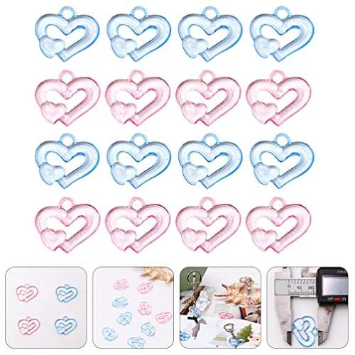 TOYANDONA 120Pcs Mini Coração de Acrílico Transparente Encantos para Baby Shower Decorações Do Chuve