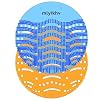 Urinal Screens Deodorizer 32 Pack Urinal Deodorizer Scented Urinal Screen Anti-Splash Urinal Screen for Urinals in Restrooms Restaurants Office Schools (16 Blue+16 Orange)