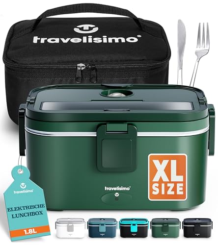 TRAVELISIMO XXL Elektrische Lunchbox Extra groß 1,8L Electric Lunch Box...