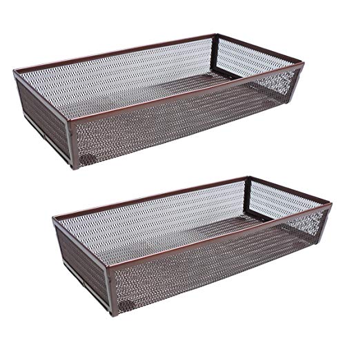 SZAT PRO 2Pack 6 Inches Mesh Cutlery Tray Drawer Organizer Flatware Organizer Utensils