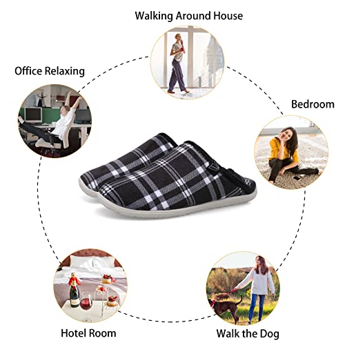 Image of Spesoul Fuzzy House Slippers for Women Men Indoor Closed Back Lightweight Cozy Faux Furry Lining Barefoot House Shoes Slipper Socks for Bedroom Home Office Yoga Outdoor Walking Shoes