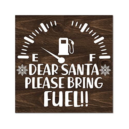 Panneau bois Dear Santa pour entrée rustique et décoration de salon