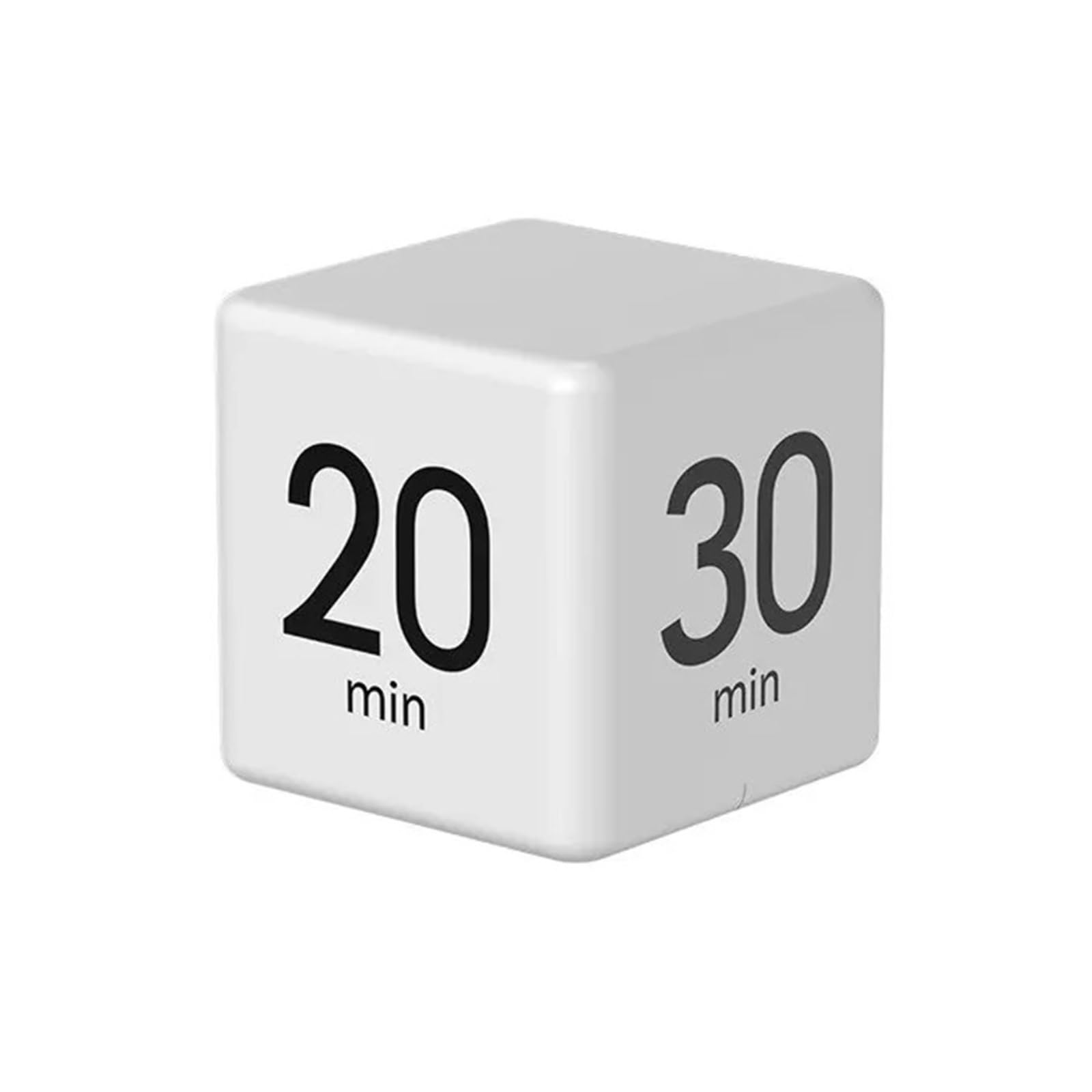 Time Cube Timer Kitchen Kids For Management Countdown Settings 15 20 30 60 Minutes Reliable Efficient(White)