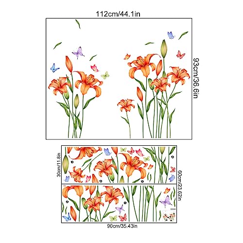 Timelesslong Adesivi Murali Fiori Adesivi da