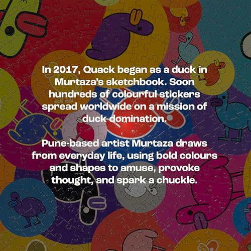 Image of Jigsaw Puzzle Circular 500 Pieces - Bubble Quack Theme by Murtaza M. Bookwala Fun & Challenging Mind Games Puzzle Game Activity for Adults & Kids