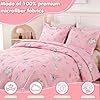 Kids Comforter Sets for Girls Unicorn Twin Bedding Set Pink Bed Set with Pillowcase in A Bag Children Bedroom Decor Soft Lightweight for All Season Durable Machine Washable #1