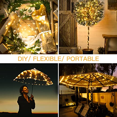 Suddus 66Ft 200 Led Outdoor String Lights, Warm White Fairy Lights Battery Operated With Remote, Led Twinkle Lights For Bedroom, Dorm, Patio, Tapestry, Backyard, Garden, Christmas, Party, Indoor #TOP2