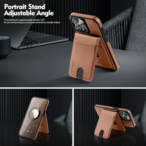 Shieldtop Compatible with MagSafe iPhone 15 Pro Max Wallet Case,Brown by Shieldtop - Used condition - Image 4