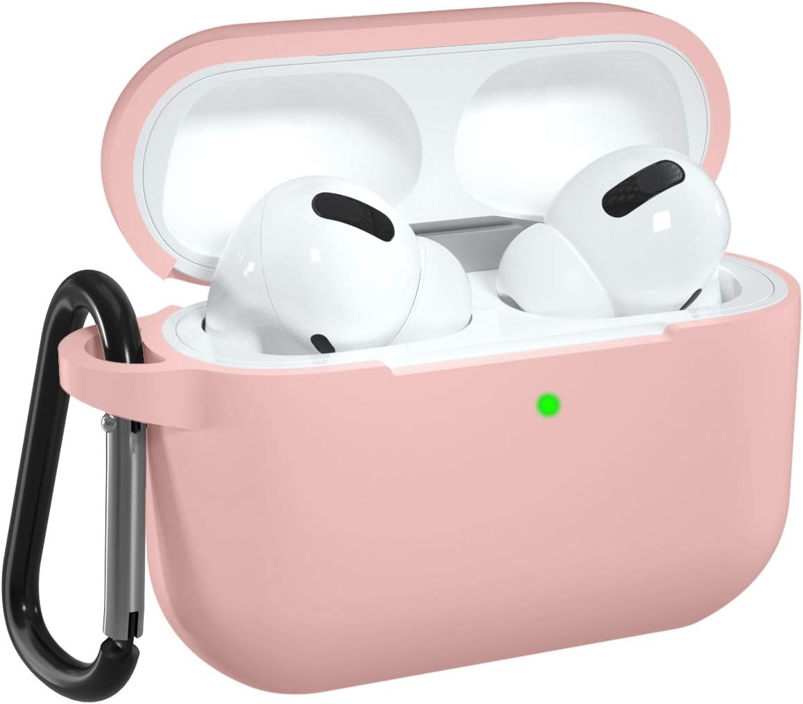 DGege Silicone Case Cover Compatible with Apple AirPods Pro, Protective Soft Case with Carabiner for Airpods Pro 2