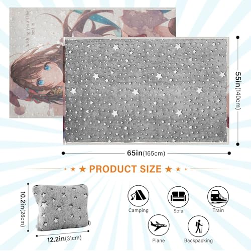 Manta de anime roja para sofá y sala de estar con tejido suave de invierno 5