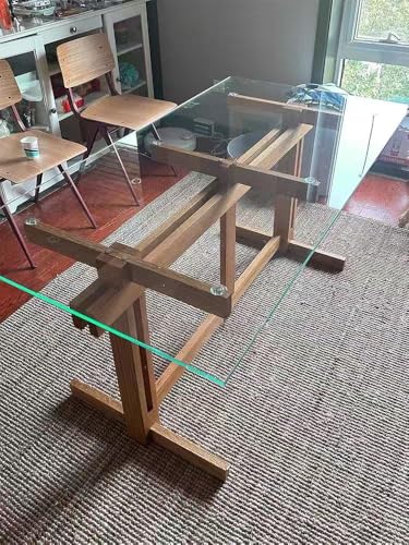 Image of Tempered Glass Square Table Top 47.2 * 23.6 Inch Diameter, 3 /8 Inch Thick, Heavy-Duty Safety Glass Circle for Dining Table, Desk, Patio Base Replacement-Clear