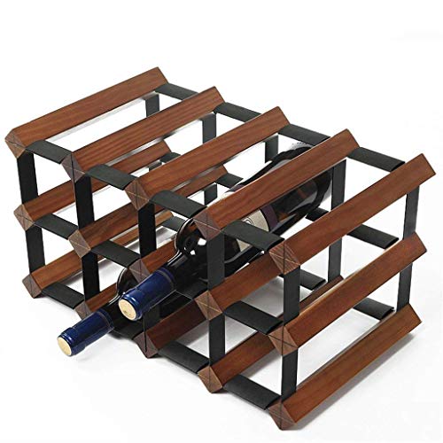 Soporte para botellas de vino de madera sólido 6 botellas miniatura 3