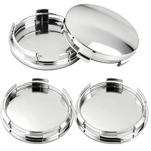 Tkxjry 4 Pièces Capuchons Centre Moyeu, 60mm Plastique ABS Cache-Moyeu, Centre De Jante Capuchons, OD 60mm ID 56mm, Cache Moyeu Centre De Roue, pour Jantes...