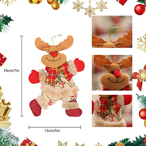 4 Pcs Christmas Plush Ornaments Christmas Decorations Christmas Tree Decorations Christmas Santa Claus Ornaments Xmas Figurines Home Decoration For Christmas Festive Holiday Party Decoration #TOP1