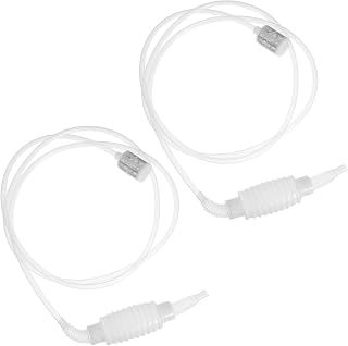 2pcs Manual Gas Siphon Pumps with Filter Screen High Toughness Fuel Transfer Tubes for Gasoline Oil Water and Fish Tank Liquids Lightweight and Anti-clogging Design