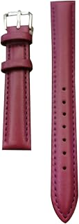 DAYHOM Correa de muñeca de muñeca de Banda Suave de la Banda de vigilancia de la Banda de Reloj de Cuero 12 14 16 18 20 21 22 mm con Hebilla de Acero Inoxidable de Color Plateado(Lila,22mm)