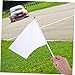 GOOHOCHY 20pcs Portable Hand-cranked Flag Commanding Referee Flag White Marking Waving for Racing