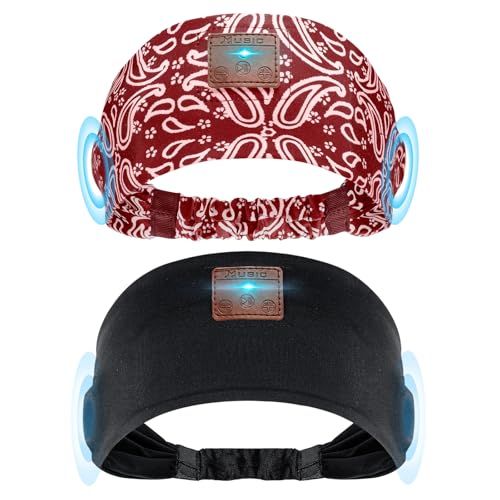 Mixiba 2-Pack Sleeping Headphones, Headband Headphones with Ultra-Thin HD Stereo