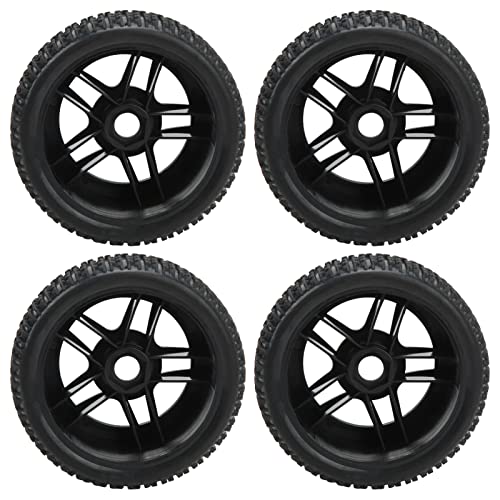 Roues et pneus de voiture RC 4 pièces en caoutchouc et plastique pour modèles 1/7 1/8 1/10