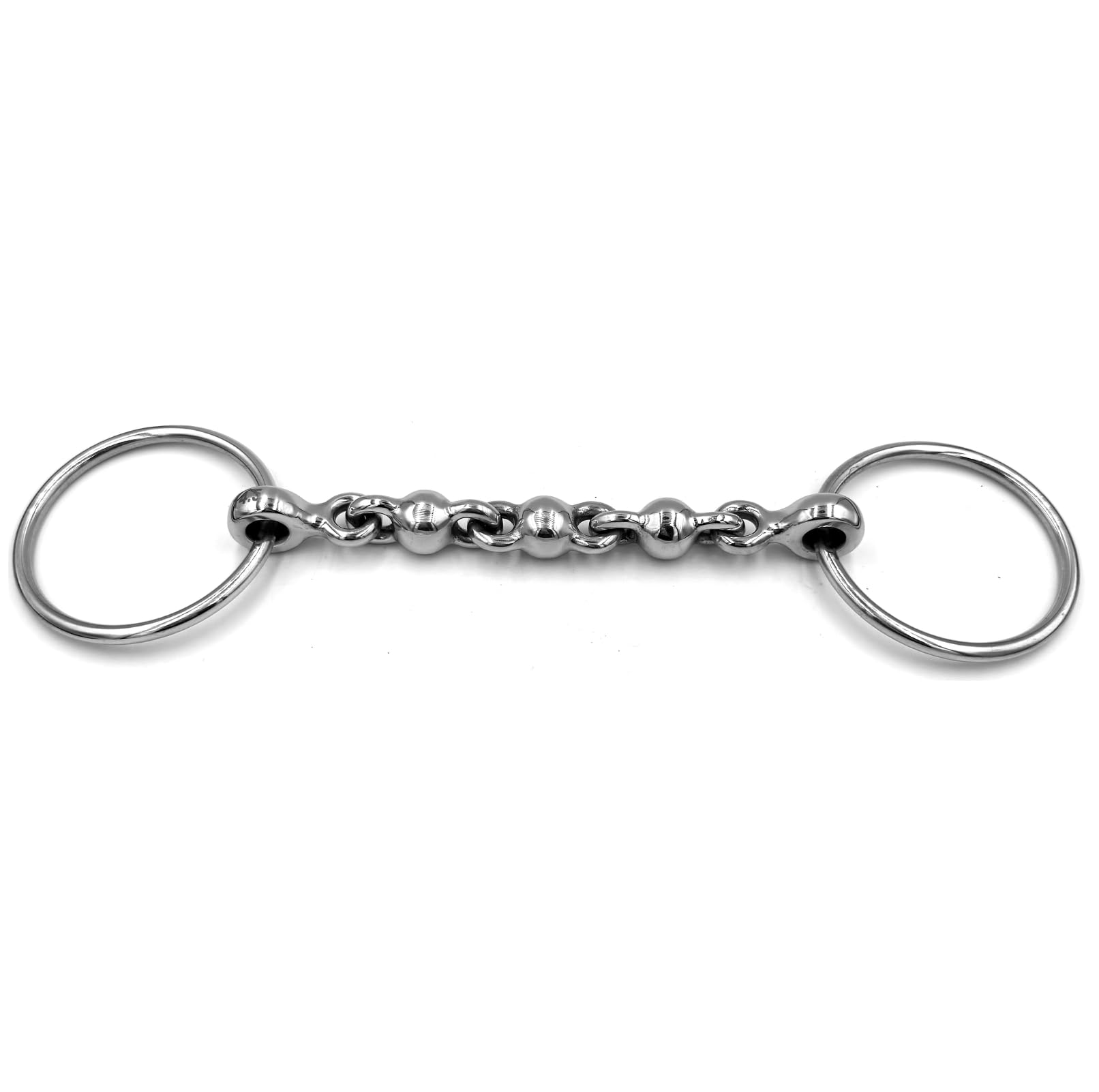 Mors Waterford ES0236 Mors à eau avec boules en acier inoxydable, diamètre de l'anneau 65 mm, épaisseur de mors 10 mm (12,5 cm)