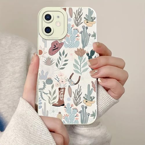 Coque iPhone 12 motif bottes de cowboy occidental souple et antichoc