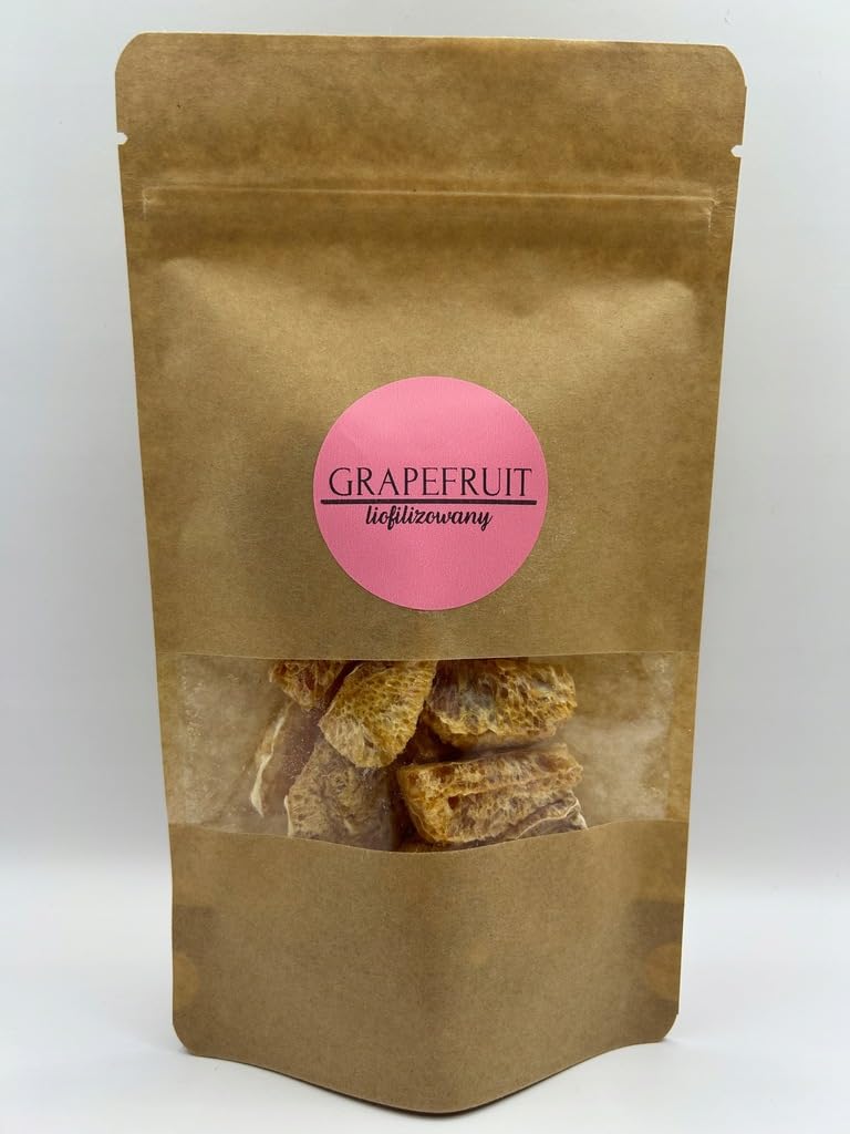 GRAPEFRUIT LIOFILIZOWANY 500G OWOCE LIOFILIZOWANE, ZDROWE BEZ DODATKÓW, OWOCE LIOFILIZOWANE I SUSZONE BEZ KONSERWANTÓW I BEZ CUKRU