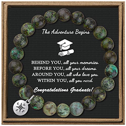 Image of JoycuFF 2026 Graduation Gifts College Inspirational Graduation Compass Bracelets for Daughter Girlfriends Bestie Sister Best Friends Granddaughter The Adventure Begins