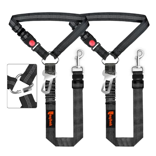Removable Dog Seat Belt Harness for Car, 3 in 1 Pet Dog Car Seatbelt Leash,...